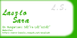 laszlo sara business card